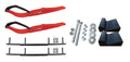 Red Razor Snowmobile Skis with 8" Round Bars Complete Kit C75566