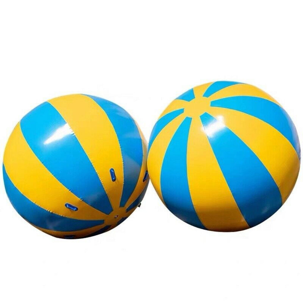 PVC Color Matching Inflatable Beach Ball with 4 Handles and Fan Diameter 59 Inch S473381
