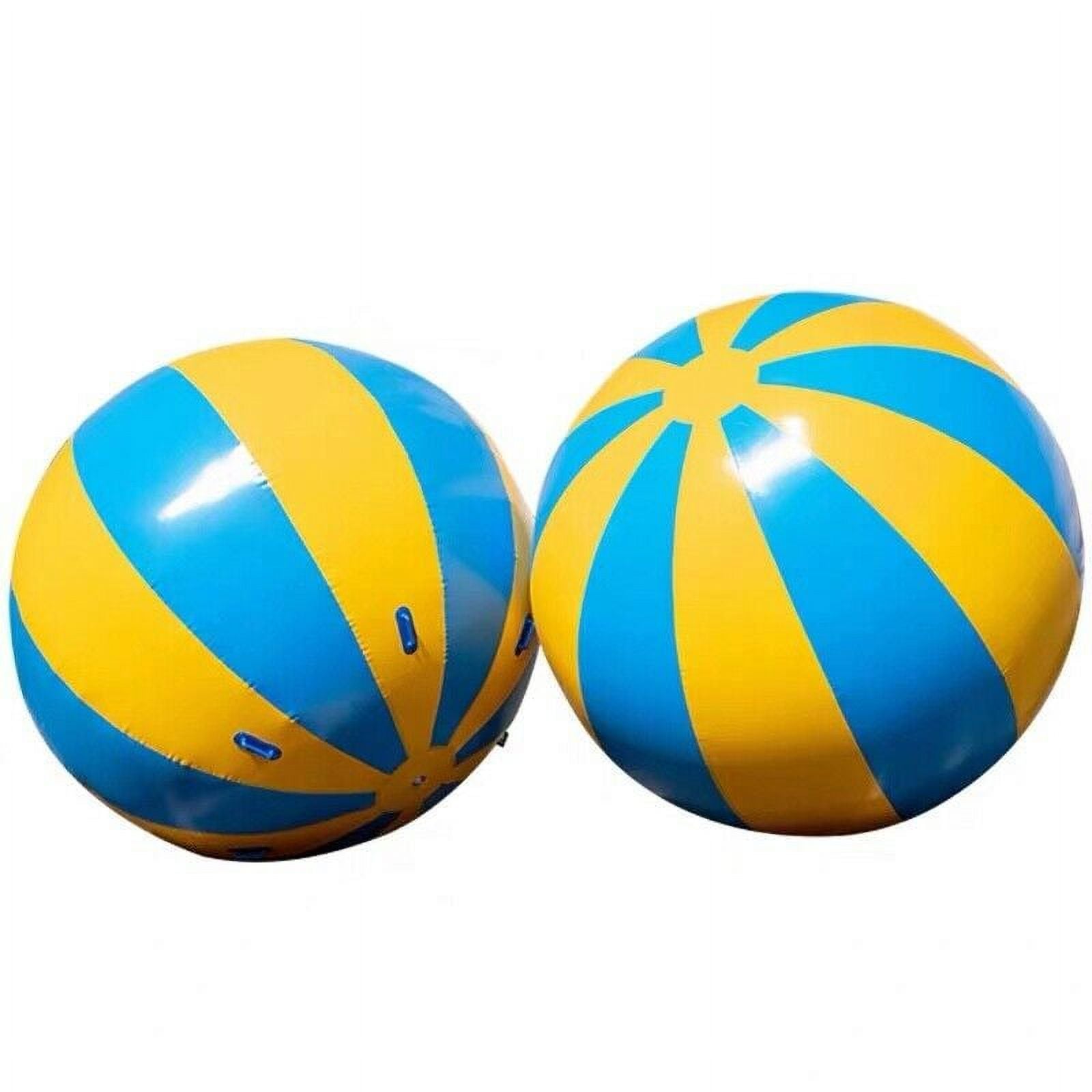 PVC Color Matching Inflatable Beach Ball with 4 Handles and Fan Diameter 59 Inch S473381