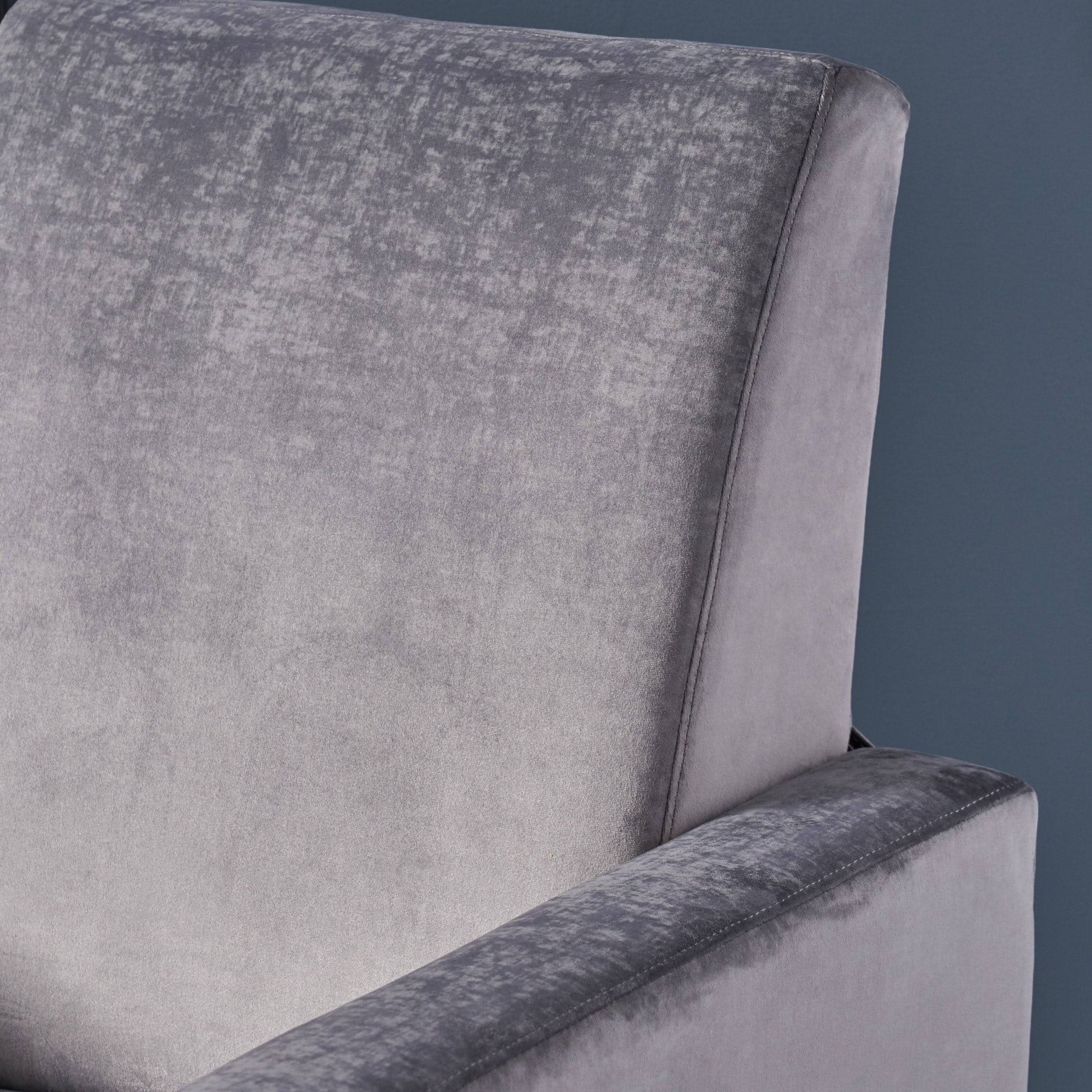 Gray High Leg Push-Back Recliner with Stainless Steel Legs Z648