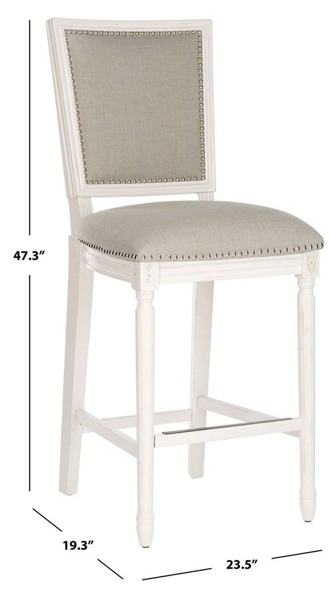 Navy/Cream Rectangle Bar Stool (Set of 2) C83999