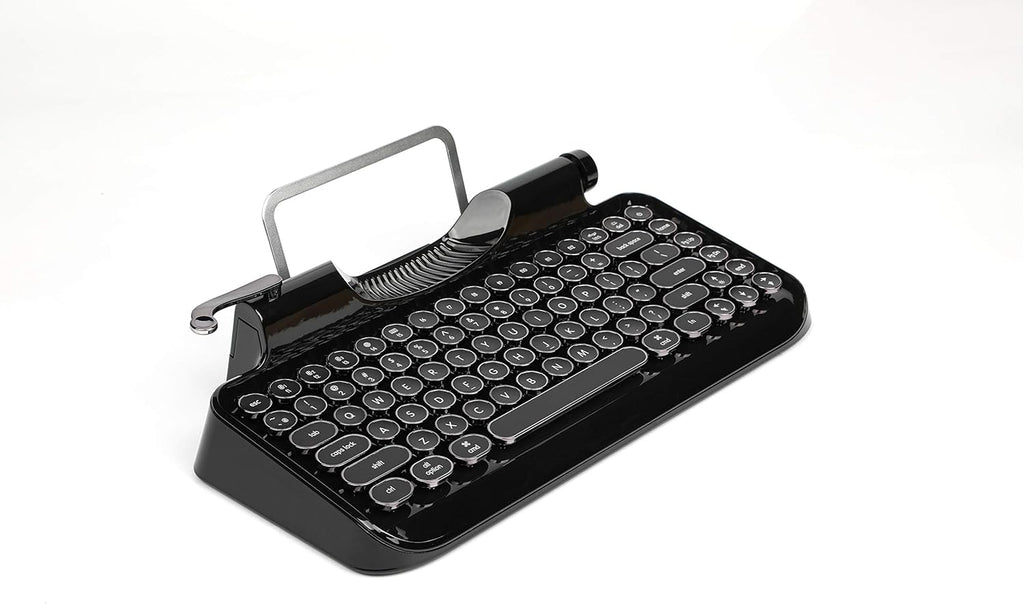 All Black Mechanical Keyboard with Tablet Stand E40220