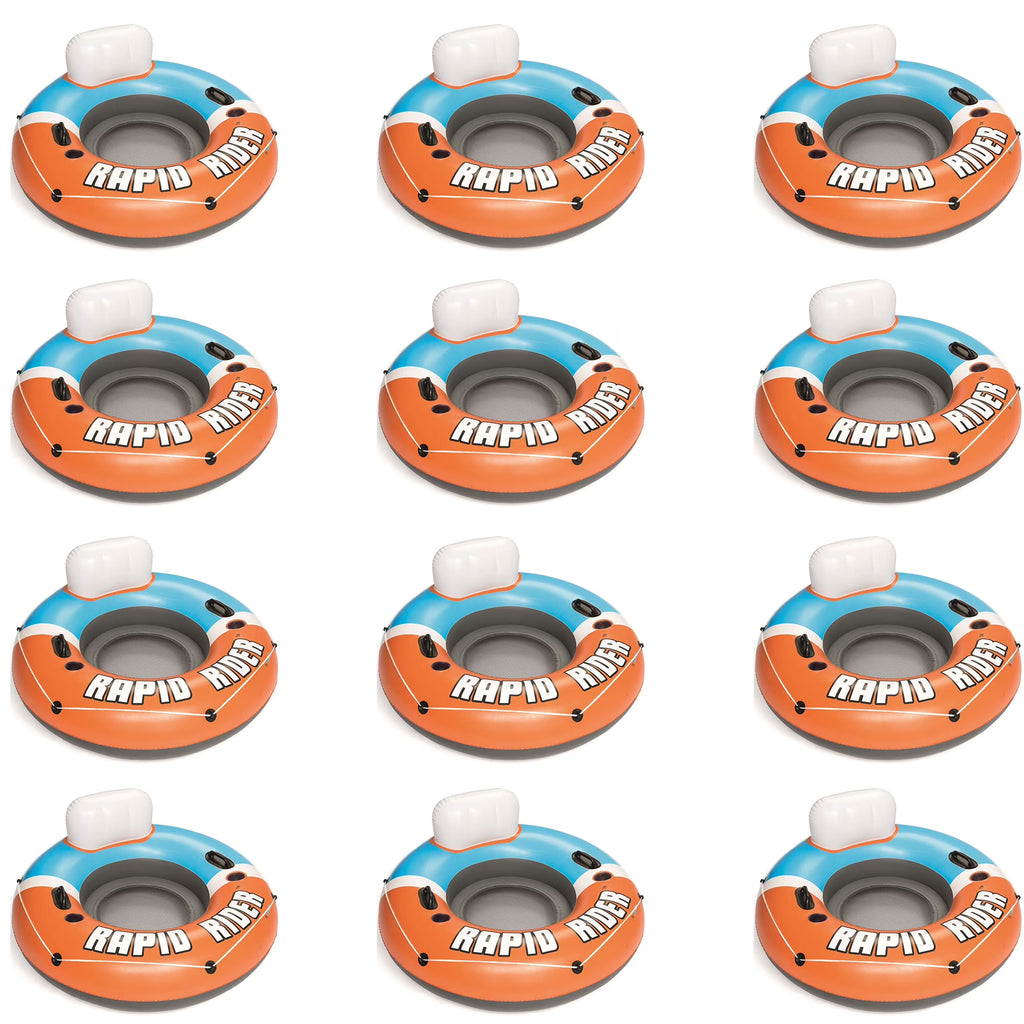 Orange Inflatable Pool Chair Tube (12 Pack) T40565