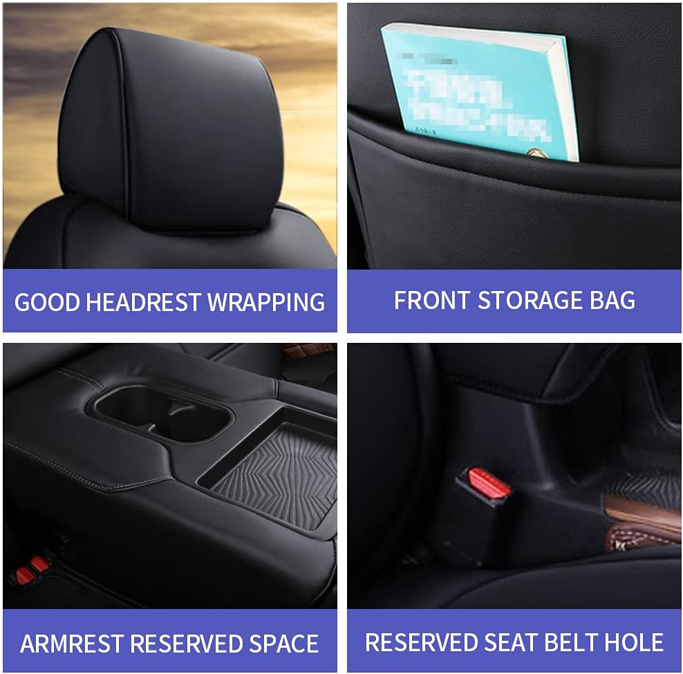 Faux Leather Waterproof Full Set Car Seat Covers Z682020