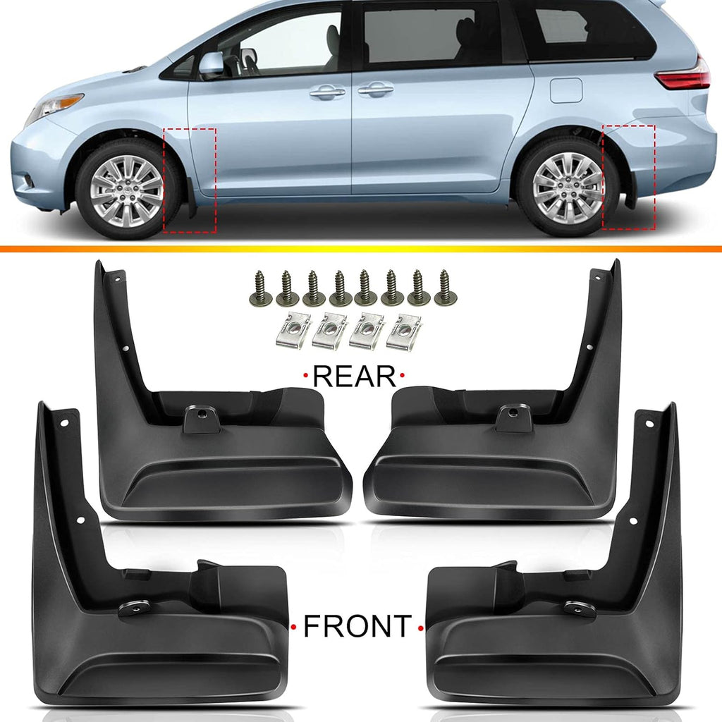 Set of 4 Mud Flaps Splash Guards for Toyota Sienna C905