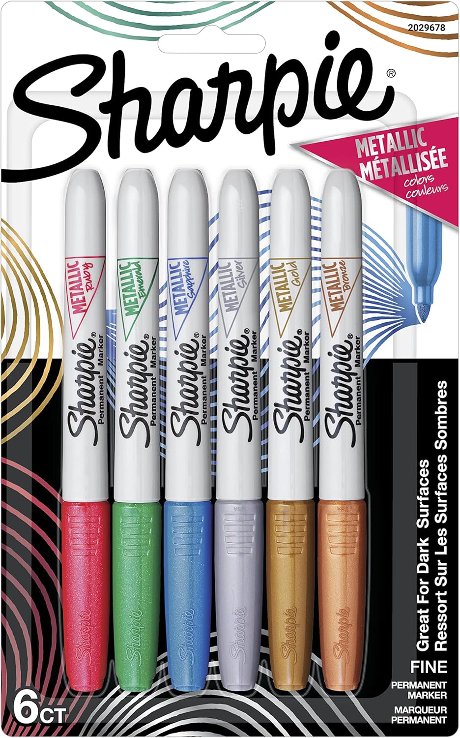 Metallic Permanent Markers, Fine Point, 36 Count Pack of 2 Z3281