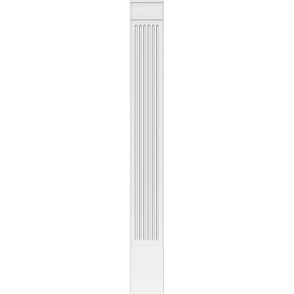 Fluted PVC Pilaster with Decorative Capital & Base (Pair) I137746