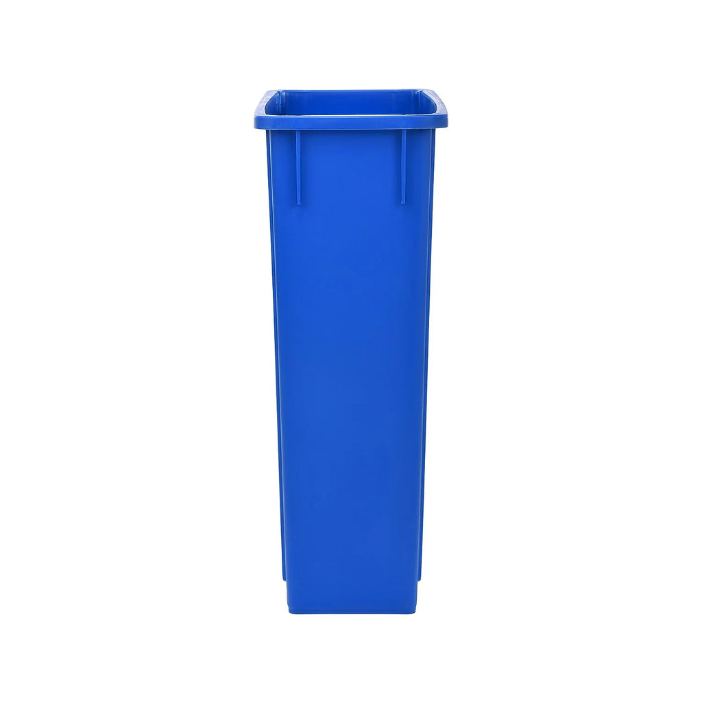 Blue 23-Gallon Polypropylene Trash Can with Slotted Lid 2/Pack M696