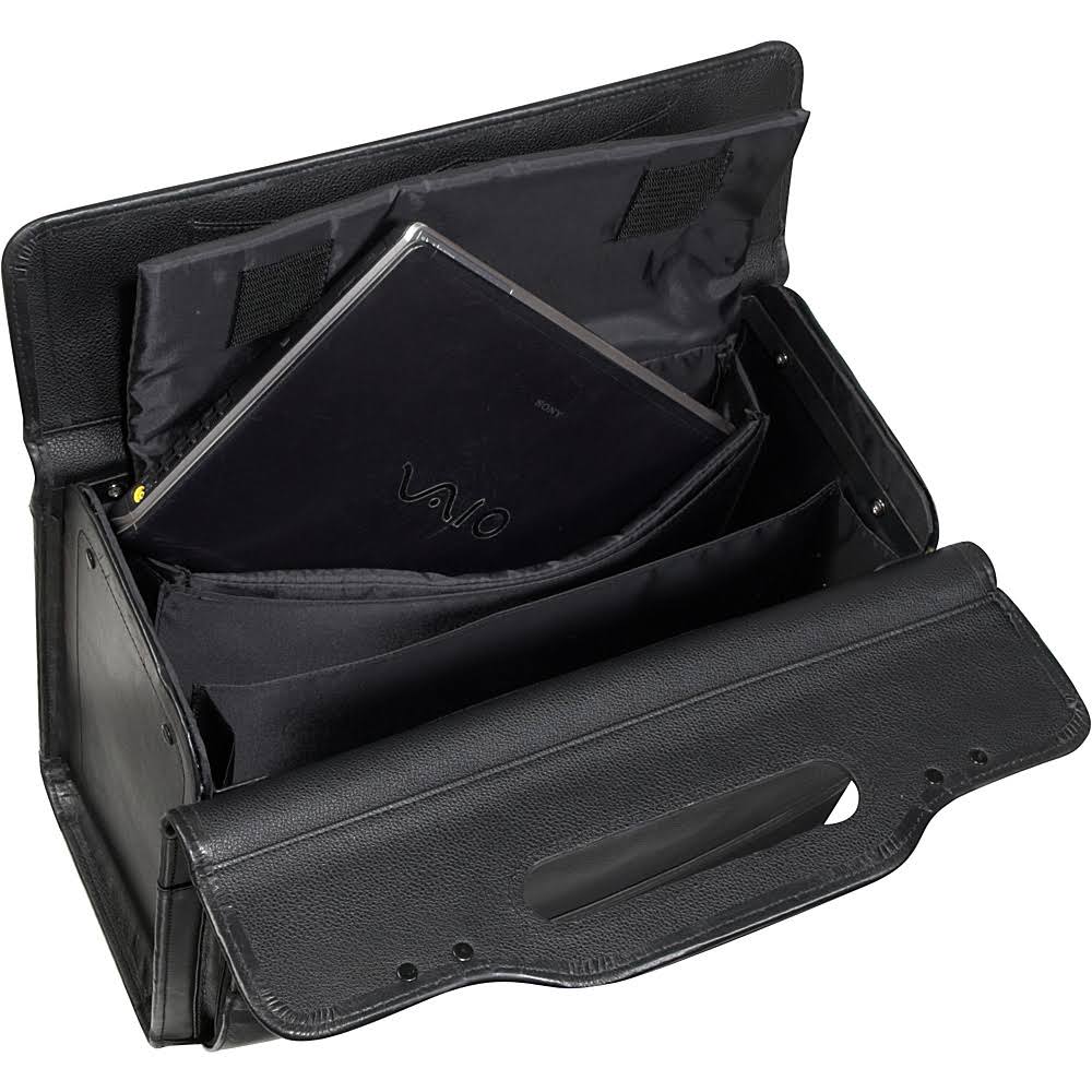 Leather Rolling Laptop Case (Black) O9035