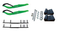 Green Razor Snowmobile Skis with 6" Round Bars Complete Kit A673