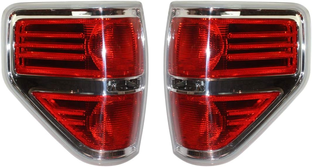 Tail Light Lens and Housing Set of 2 for Ford F-150 C837