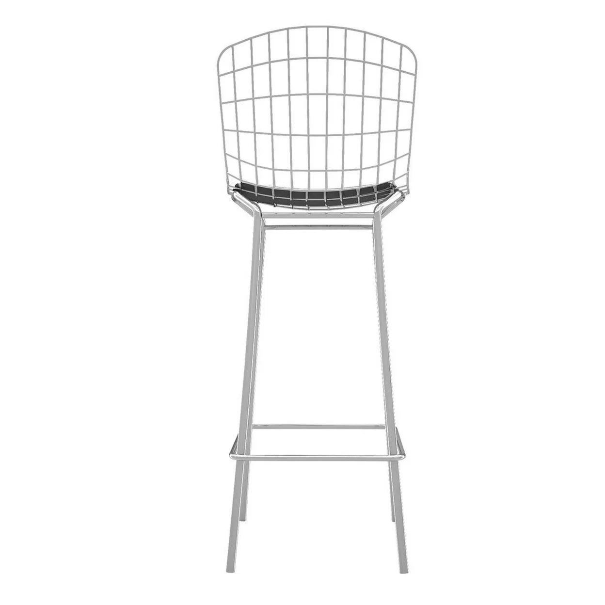 Silver and Black Barstool H147