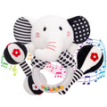 3PCS Soft Plush Baby Rattles High Contrast Black and White Sensory Toy T7273