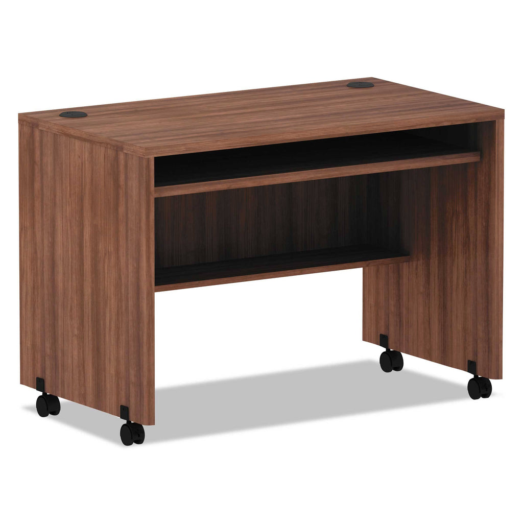Walnut Mobile Workstation Desk X58321