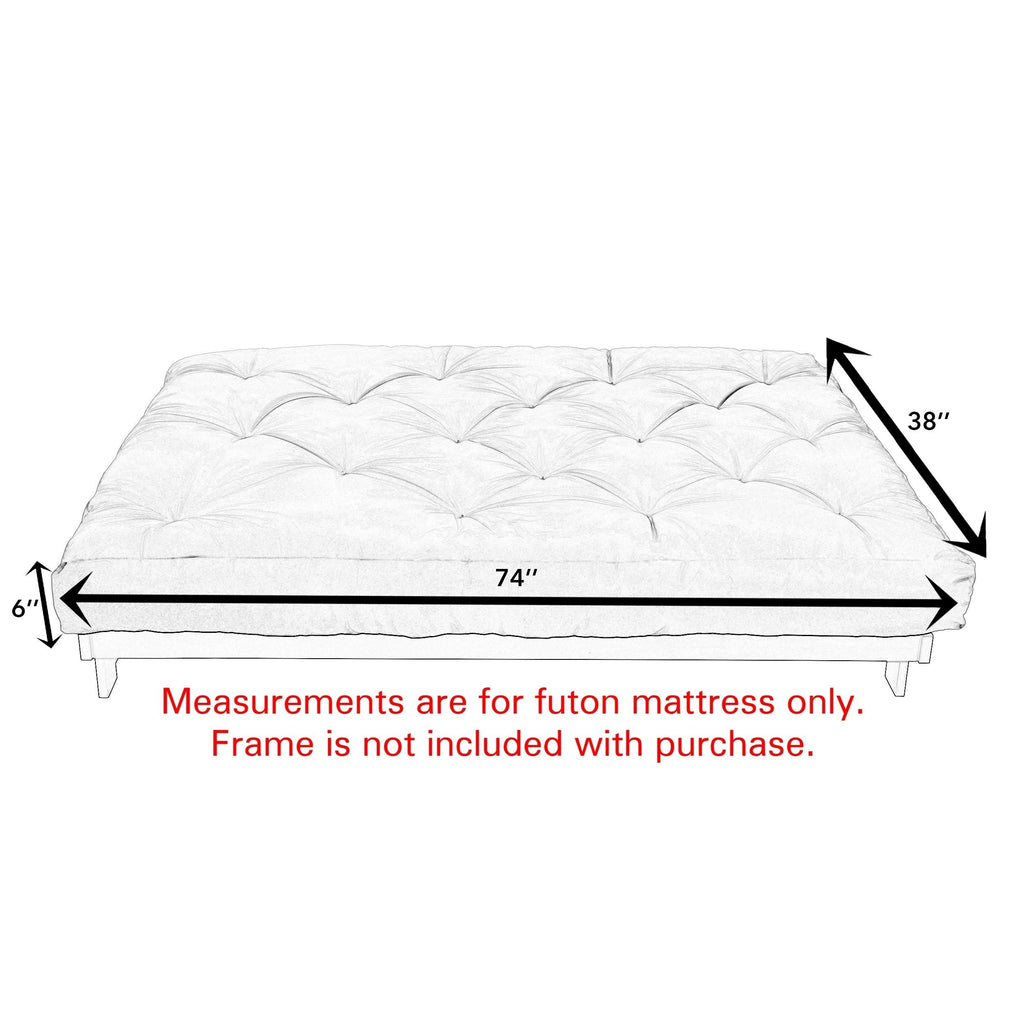 Twin Size Ivory Futon Mattress X1804
