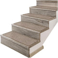 Set of 12 Adhesive Carpet Stair Treads Pebble Beige 8 Inches X 27 Inches Pack of 2 T4755