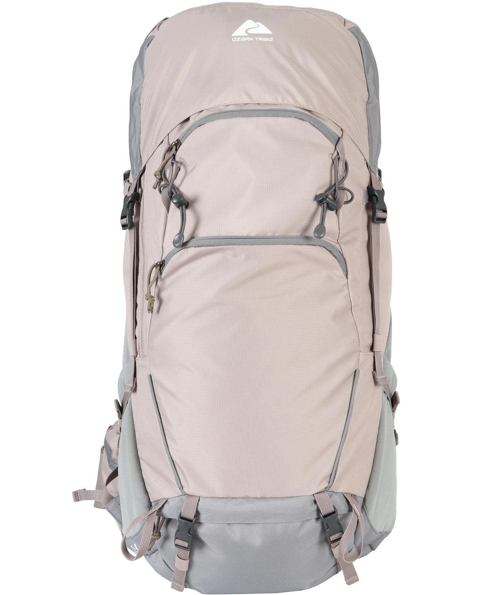 Tan 50 Liter Backpack with Adjustable Compression Straps Z5933