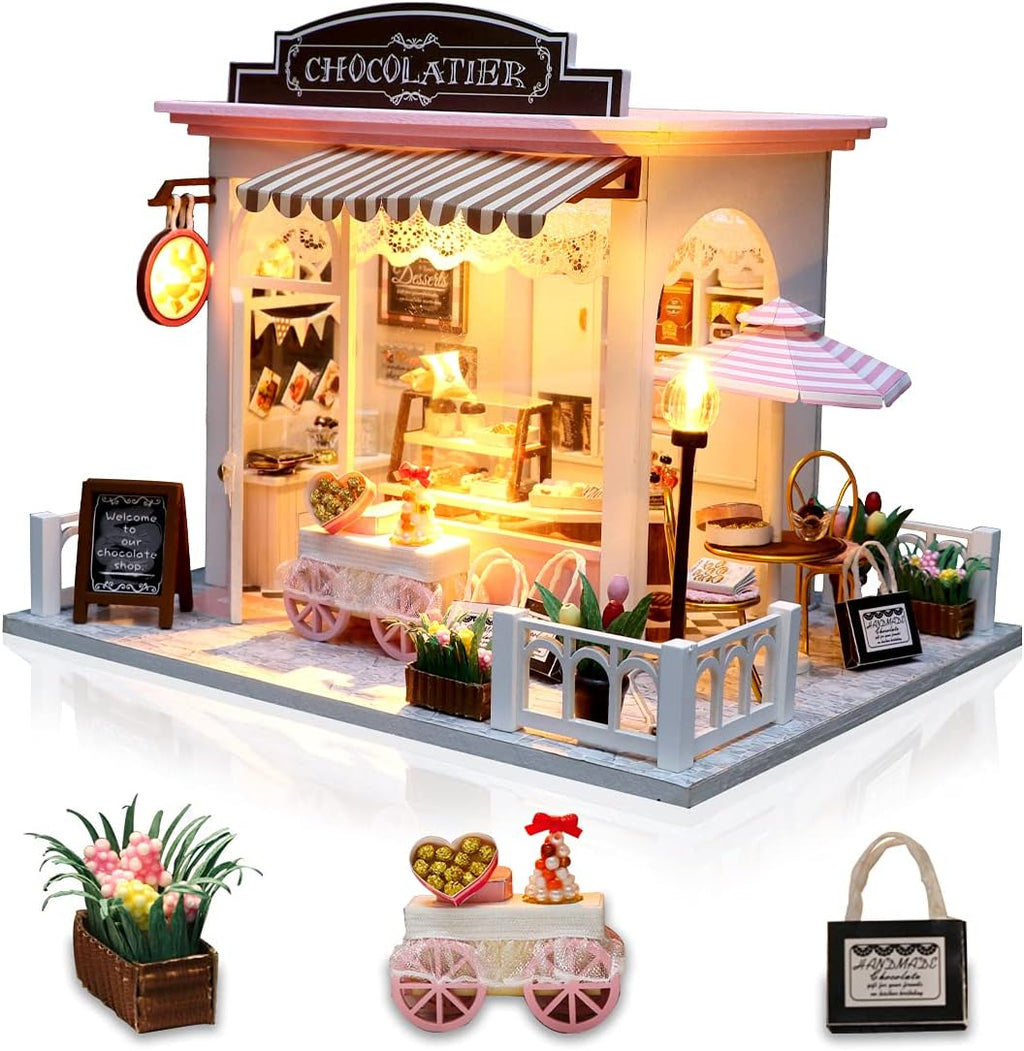 DIY Miniature Dollhouse Kit 1:24 Scale with Music and Dust Proof U1902