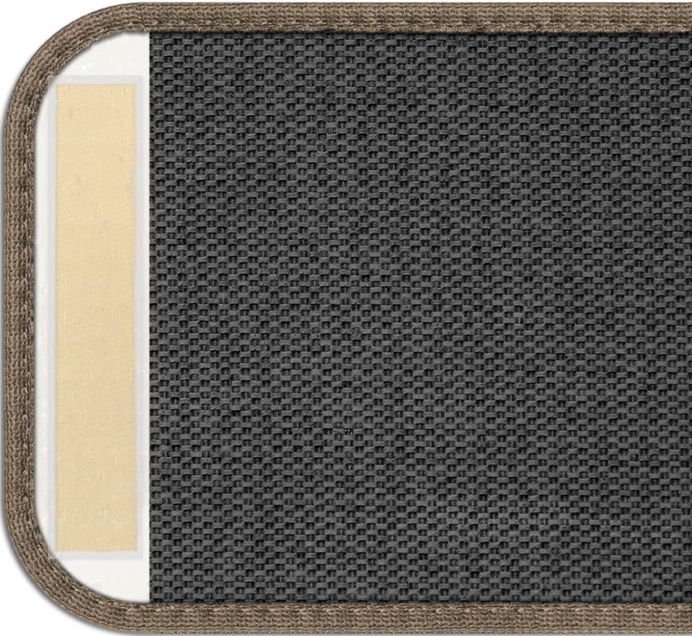 Set of 12 Adhesive Carpet Stair Treads Pebble Beige 8 Inches X 27 Inches Pack of 2 T4755