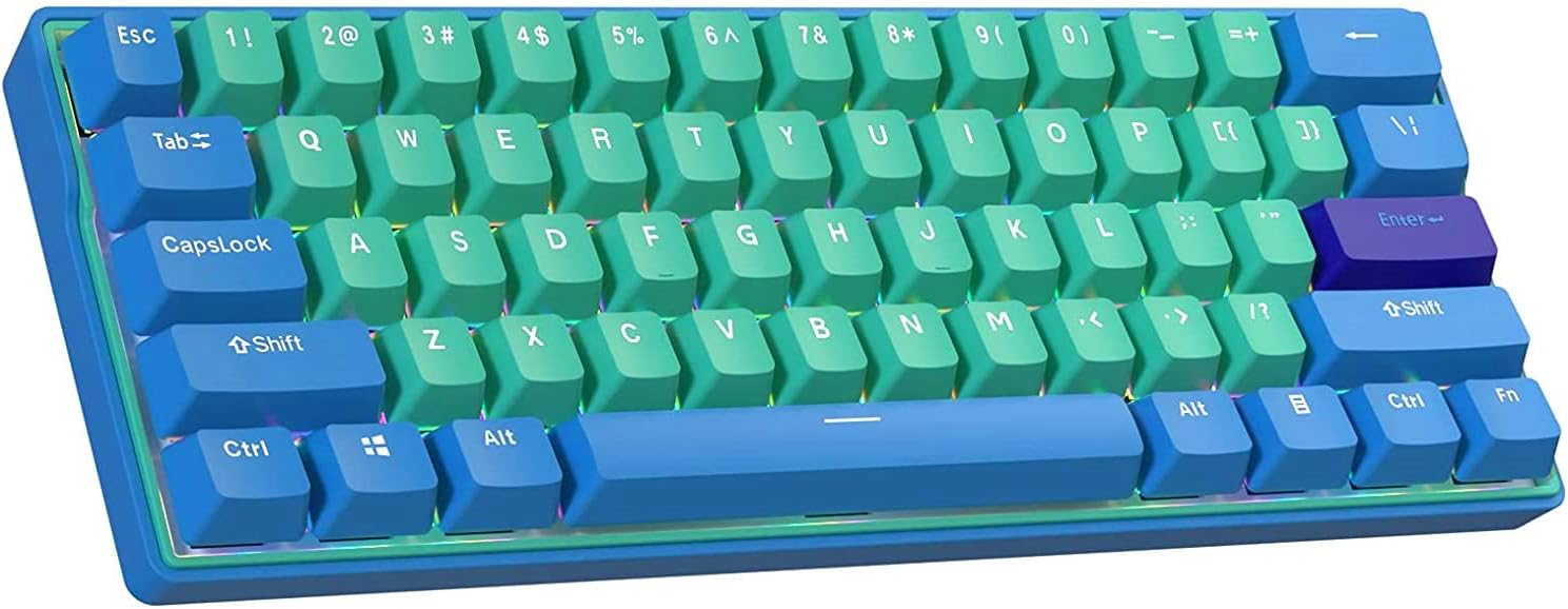 60 Percent Wireless Mechanical Keyboard with Cherry MX Blue Switch Q5628