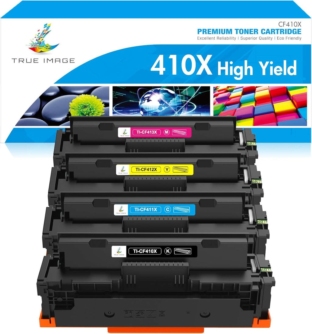 4 Pack Compatible Toner Cartridge for HP 410X CF410X CF411X CF412X CF413X H48405