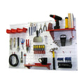 White Metal Pegboard Tool Storage Kit C3566