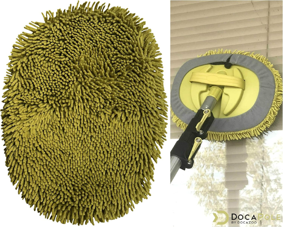 Wall Duster with Telescoping Pole and Chenille Microfiber Cleaning Head, Pack of 2 W5146