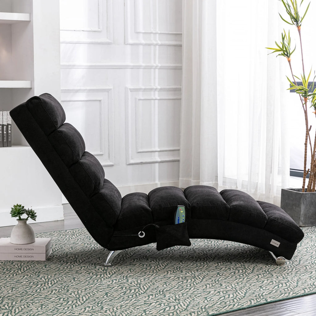 Black Linen Electric Massage Recliner Chair X686