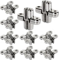 10 Pcs Zinc Alloy Concealed Cross Hinges Y36343