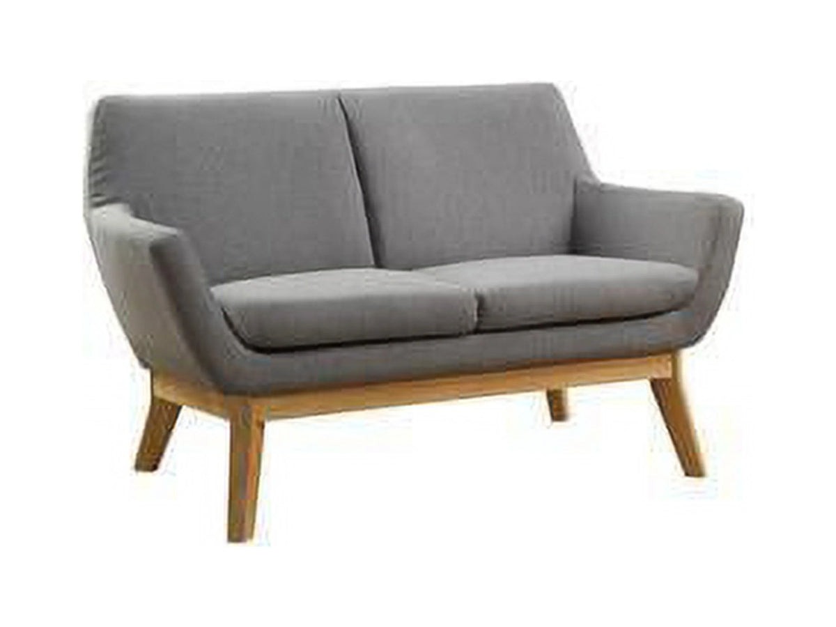 Upholstered Loveseat with Wood Leg, Gray H88910