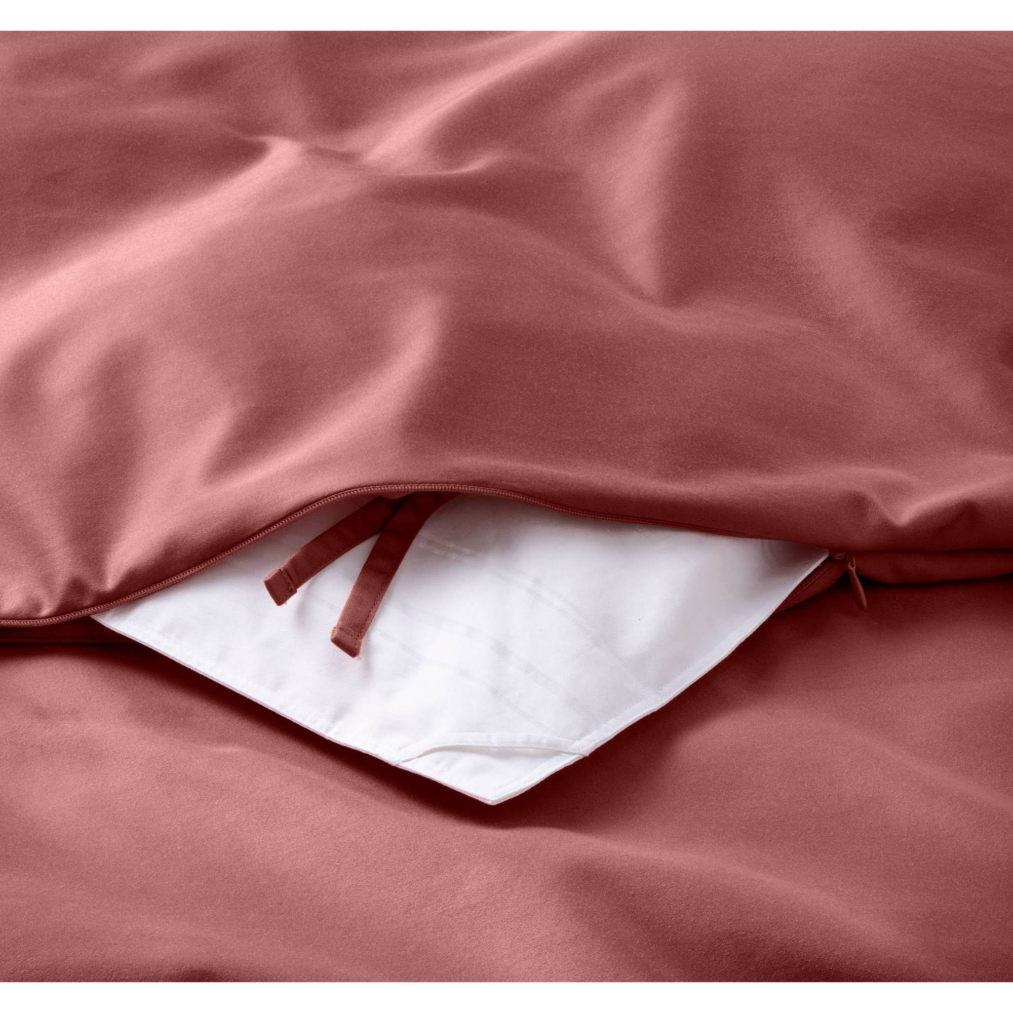 Full/Queen Supima Washed Sateen Duvet & Sham Set Rose Z242