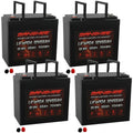 12V 55AH Lithium LiFePO4 Deep Cycle Battery 4 Pack R958