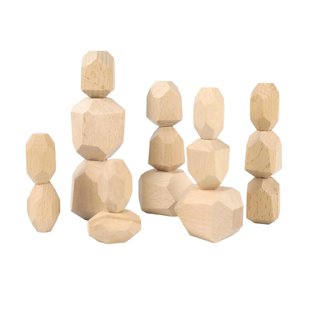 Wooden Stacking Stones Building Blocks K104019