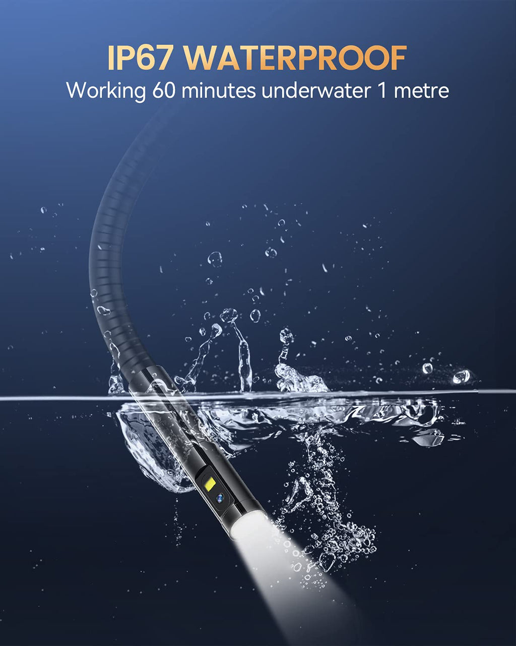 Waterproof Flexible Cable Industrial Endoscope with 5 IPS Color Screen B953