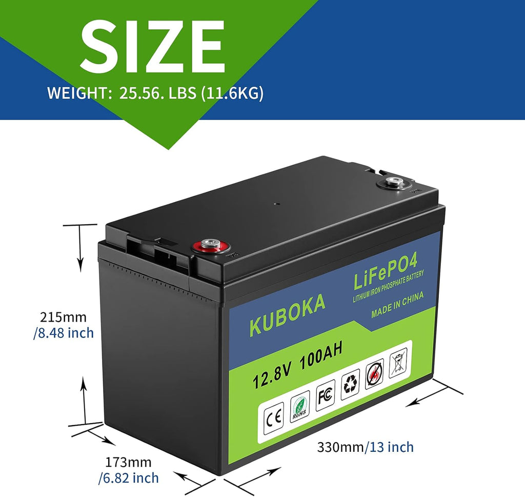 12V 100Ah Lifepo4 Battery with Built-in BMS O72612