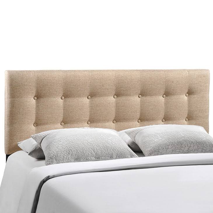 Beige Fabric Headboard U434508