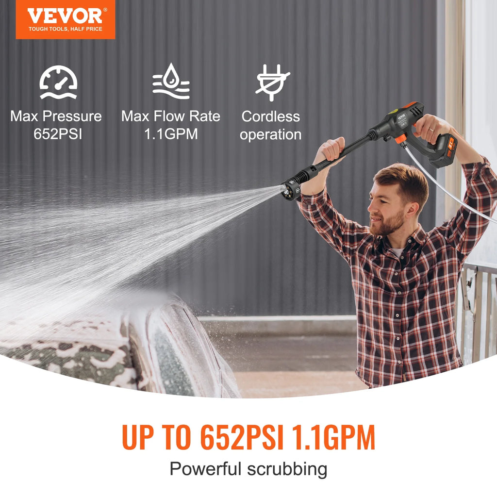 Cordless High Pressure Washer Car Gun 652 PSI J3327