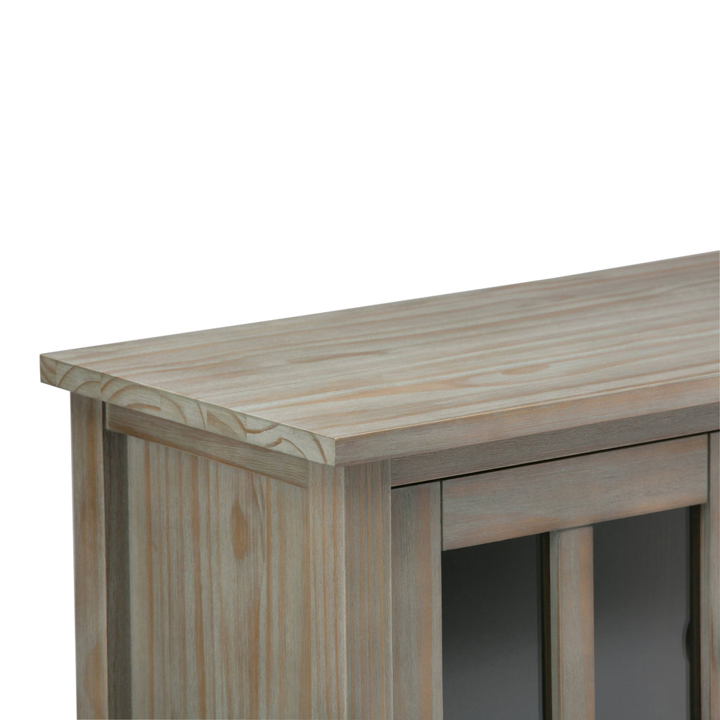Rustic Natural Aged Brown Solid Wood Low Storage Cabinet S825643