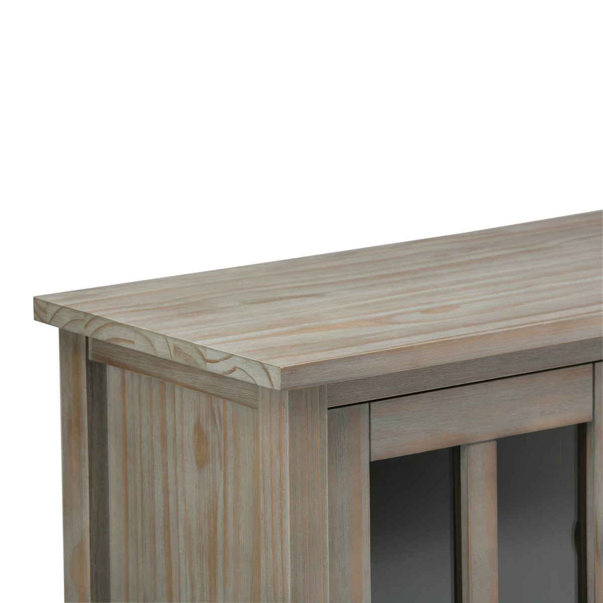 Rustic Natural Aged Brown Solid Wood Low Storage Cabinet S825643