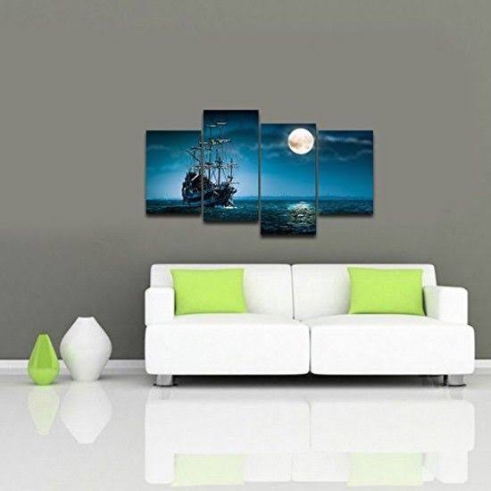 4 Piece Framed Seascape Artwork F810