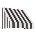 Black/White Stripe Acrylic Fixed Awning L41048