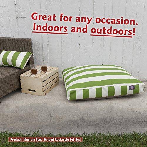 Navy Blue Vertical Stripe Rectangle Pet Bed R685432
