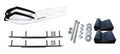 White Snowmobile Skis with 8" Round Bars Complete Kit J233