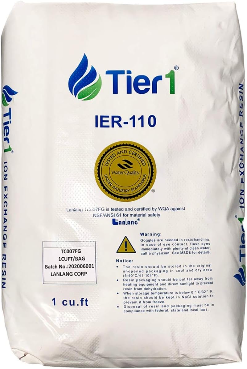 Ion Exchange Water Softener Resin - 1 Cubic Foot - Single Bag C566