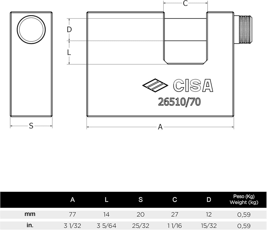 Solid Monoblock Heavy Duty Padlocks Set I3938