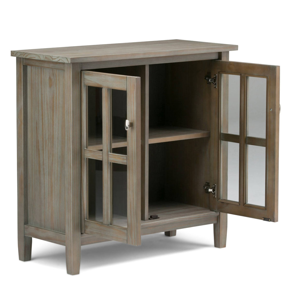 Rustic Natural Aged Brown Solid Wood Low Storage Cabinet S825643