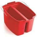 Plastic Double Bucket, 19 Quart Capacity, Red L417