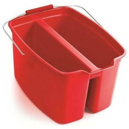 Plastic Double Bucket, 19 Quart Capacity, Red L417