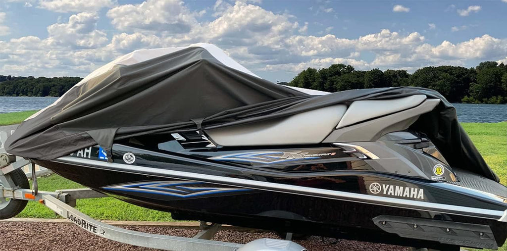 Black/Grey Heavy-Duty PWC Jetski Watercraft Cover X54004