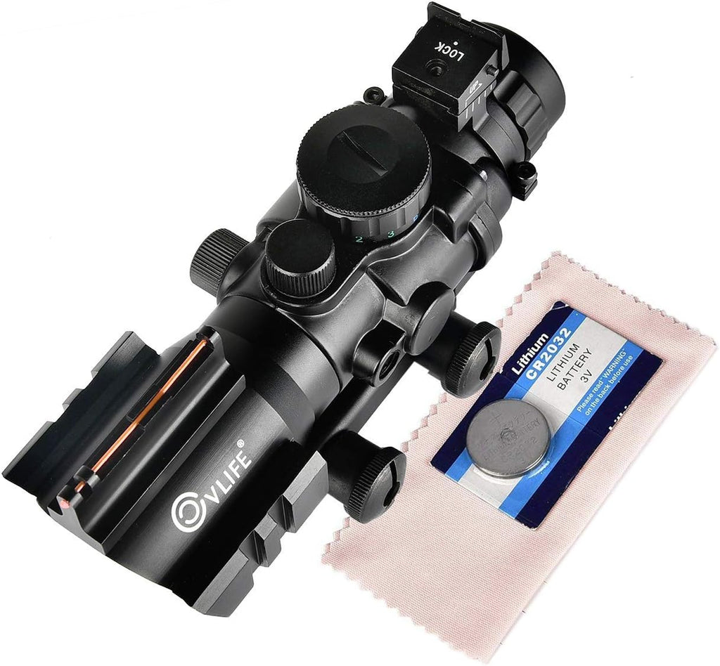 4x32 Tactical Rifle Scope with Fiber Optic Sight I643915